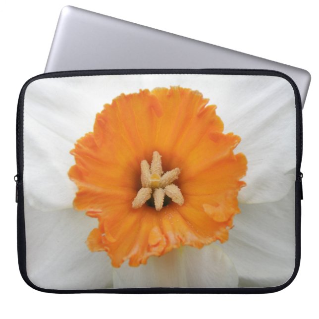 White Daffodil Laptop Bag (Front)