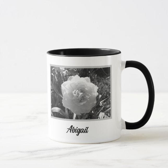 White Daffodil Lovely Photo  Mug (Right)