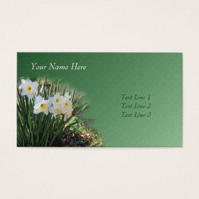 White Daffodils Flower Art (Front)