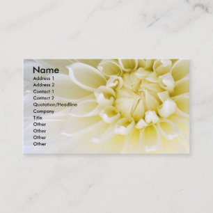White Dahlia Business Card