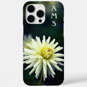 White Dahlia Flower Personal Initials Case-Mate Sa iPhone 16 Pro Max Case
