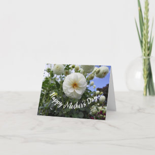 White Dahlia Mother's Day Card