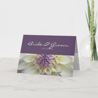 White Dahlia • Wedding Invitation Card