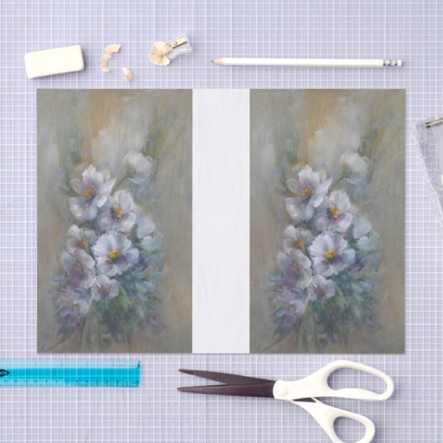 White Daises DBL Tissue Paper (Craft)