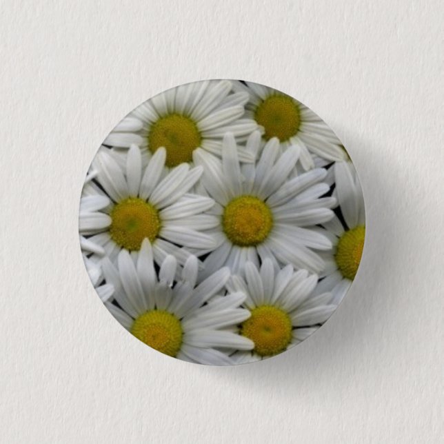 White Daisies 3 Cm Round Badge (Front)