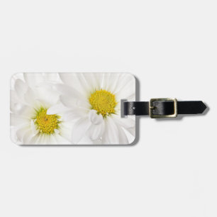 White Daisies - Customised Daisy Flower Template Luggage Tag