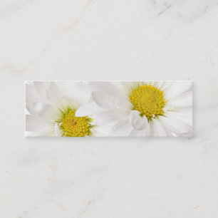 White Daisies - Customised Daisy Flower Template Mini Business Card