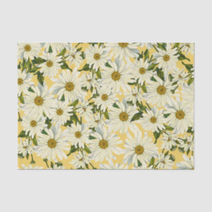 White Daisies Daisy Flower Yellow Bright Party Tissue Paper