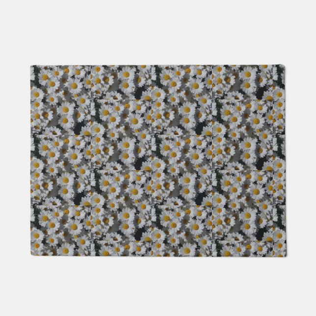 White Daisies  Doormat (Front)