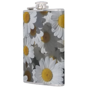 White Daisies Hip Flask