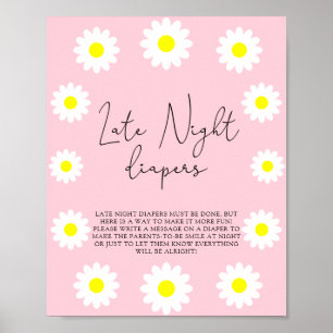 White Daisies \ Late night diapers game Poster
