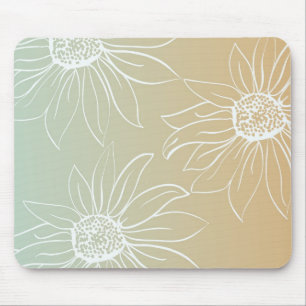 White Daisies Mouse Mat