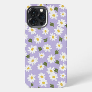 White Daisies on lavender iPhone 13 Pro Max Case