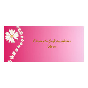 White Daisies on pink 2012 Calendar Bookmark Rack Card