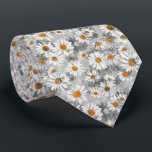 White Daisies on Silver Grey Floral Pattern Tie<br><div class="desc">This tie has a charming floral design featuring white daisies with yellow centres on a silver grey background. Perfect for the man who loves to garden, for weddings, or for women that love to wear ties for a sash to accent their outfit. Wear it in style! Designed by world renowned...</div>