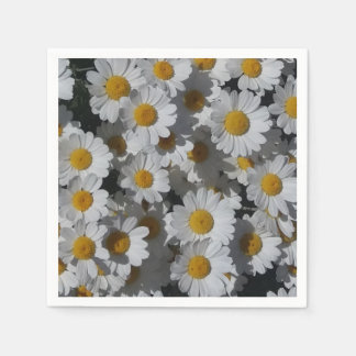 White Daisies Paper Napkin