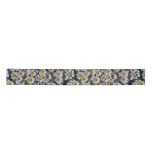 White Daisies  Satin Ribbon