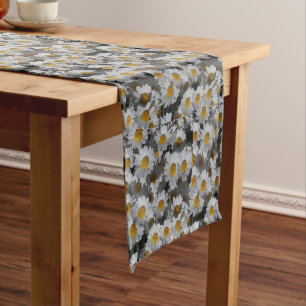 White Daisies Short Table Runner