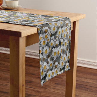 White Daisies Short Table Runner