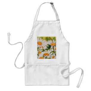 White Daisies Standard Apron