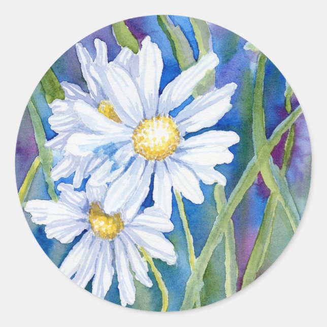 "White Daisies" Sticker (Front)