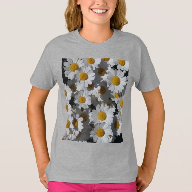 White Daisies  T-Shirt (Front)