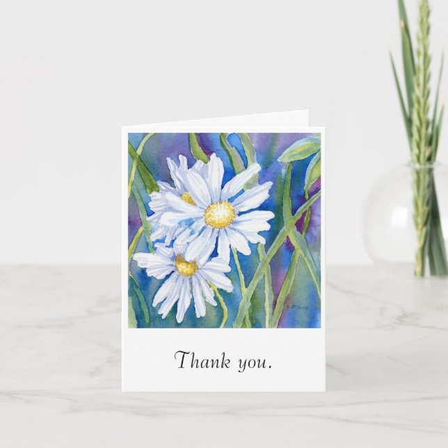 "White Daisies" Thank You Card (Front)