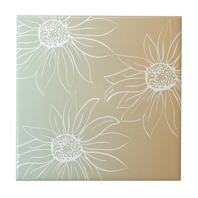 White Daisies Tile (Front)