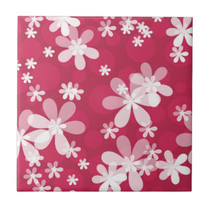 White daisies tile