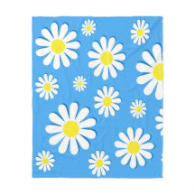White Daisies with a blue background