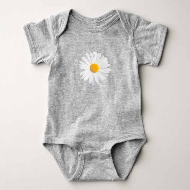 white daisy baby bodysuit (Front)
