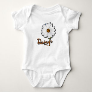 White Daisy Baby Bodysuit