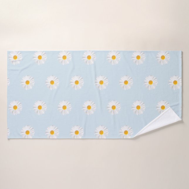 white daisy bath towel set (Bath Towel)
