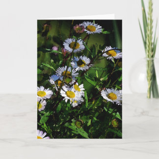 White Daisy Blank Greeting Card