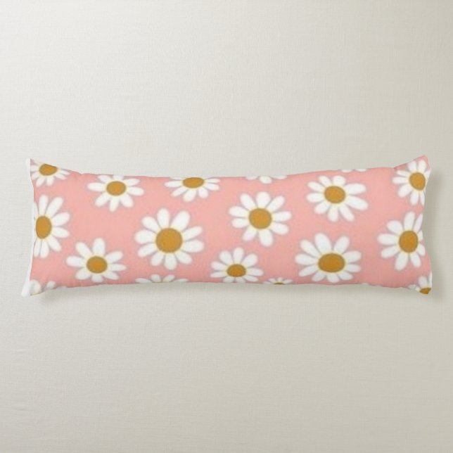 White Daisy Body Cushion (Front)