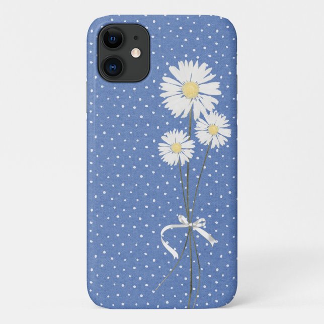 white daisy bouquet on pin dots Case-Mate iPhone case (Back)