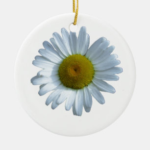 White Daisy Ceramic Tree Decoration