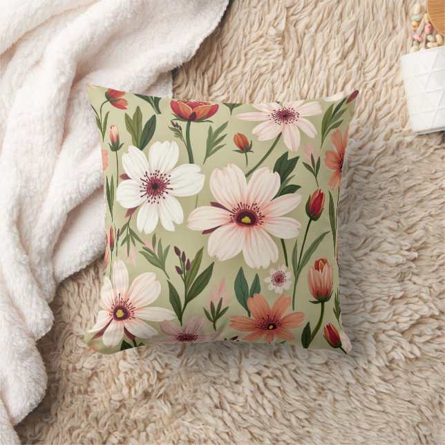  white daisy cushion (Blanket)