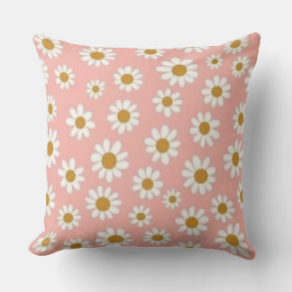 White Daisy Cushion