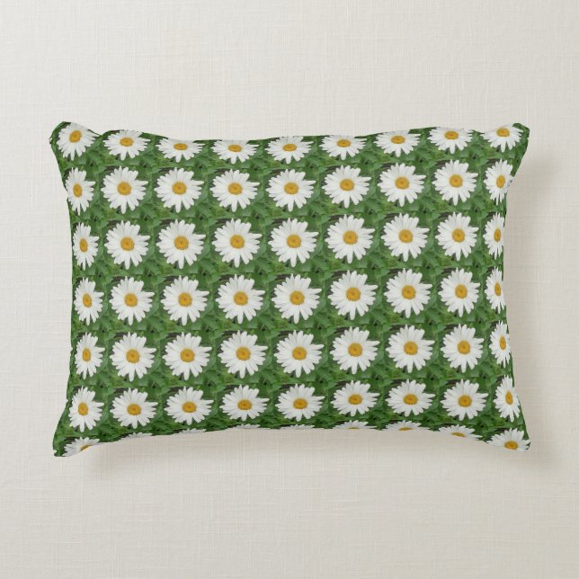 White Daisy  Decorative Cushion (Front)