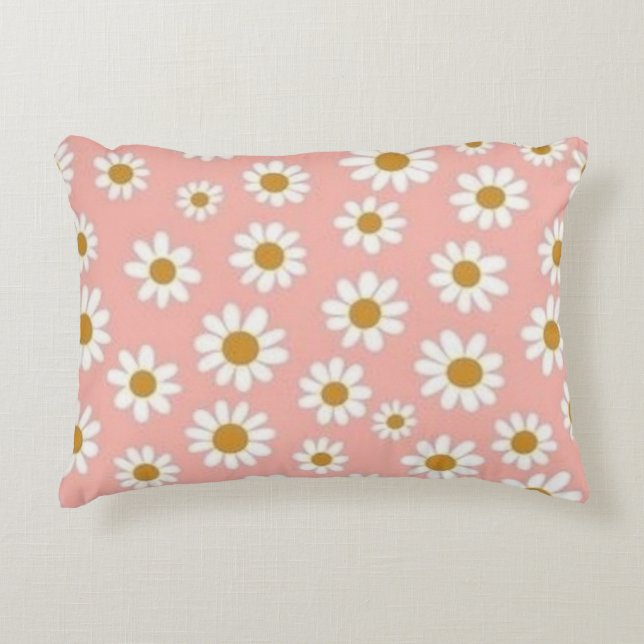 White Daisy Decorative Cushion (Front)