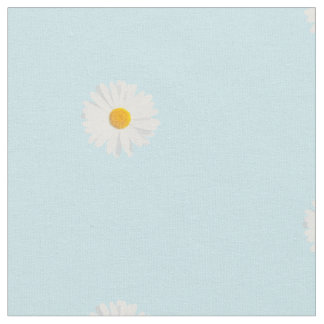 white daisy fabric