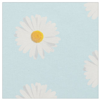 white daisy fabric