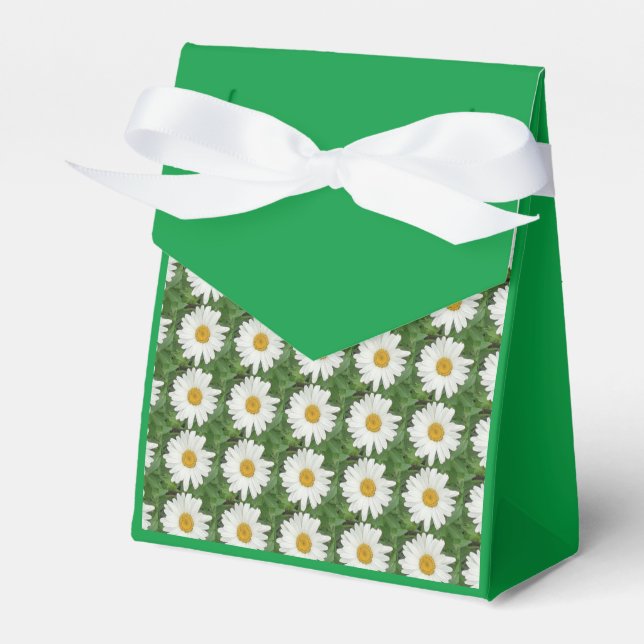 White Daisy Favour Box (Front Side)