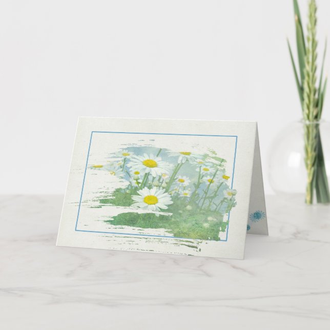 white daisy field for birthday card (Front)