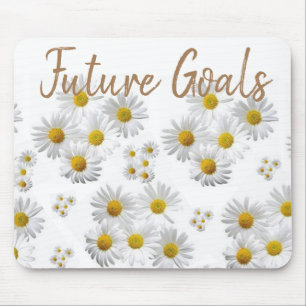 White Daisy Floral Mouse Pad! Mouse Mat