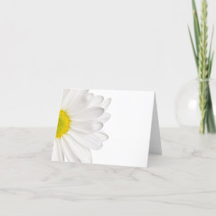 White Daisy Flower Background Customised Daisies Card