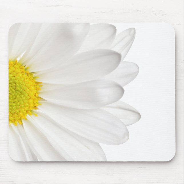 White Daisy Flower Background Customised Daisies Mouse Mat (Front)