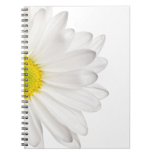 White Daisy Flower Background Customised Daisies Notebook