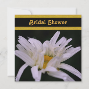 White Daisy Flower Bridal Shower Invitation
